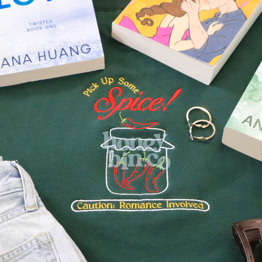 Bookish Spice Jar Embroidered Crewneck