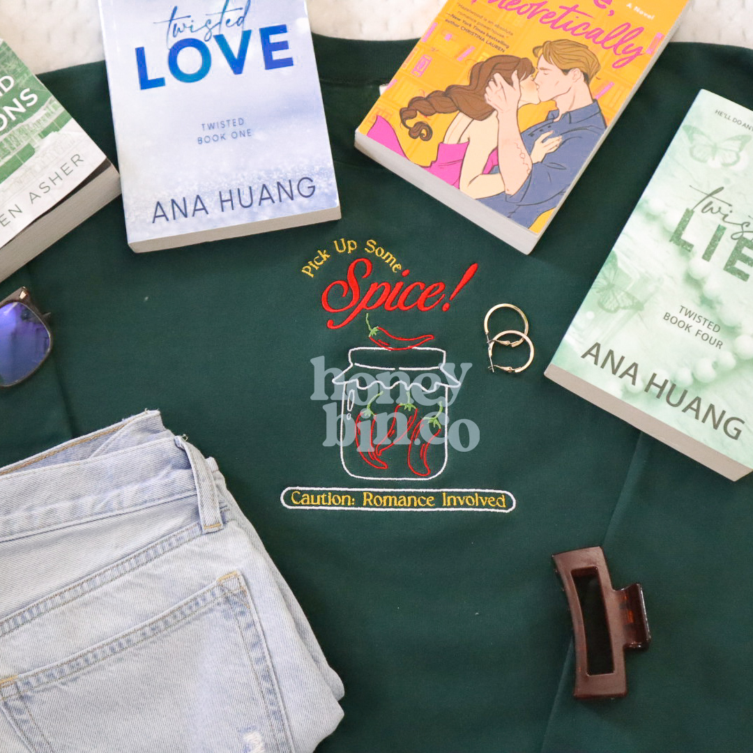 Bookish Spice Jar Embroidered Crewneck