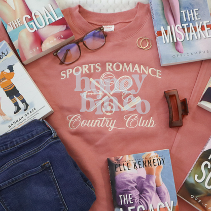 Sports Romance Country Club Embroidered Crewneck